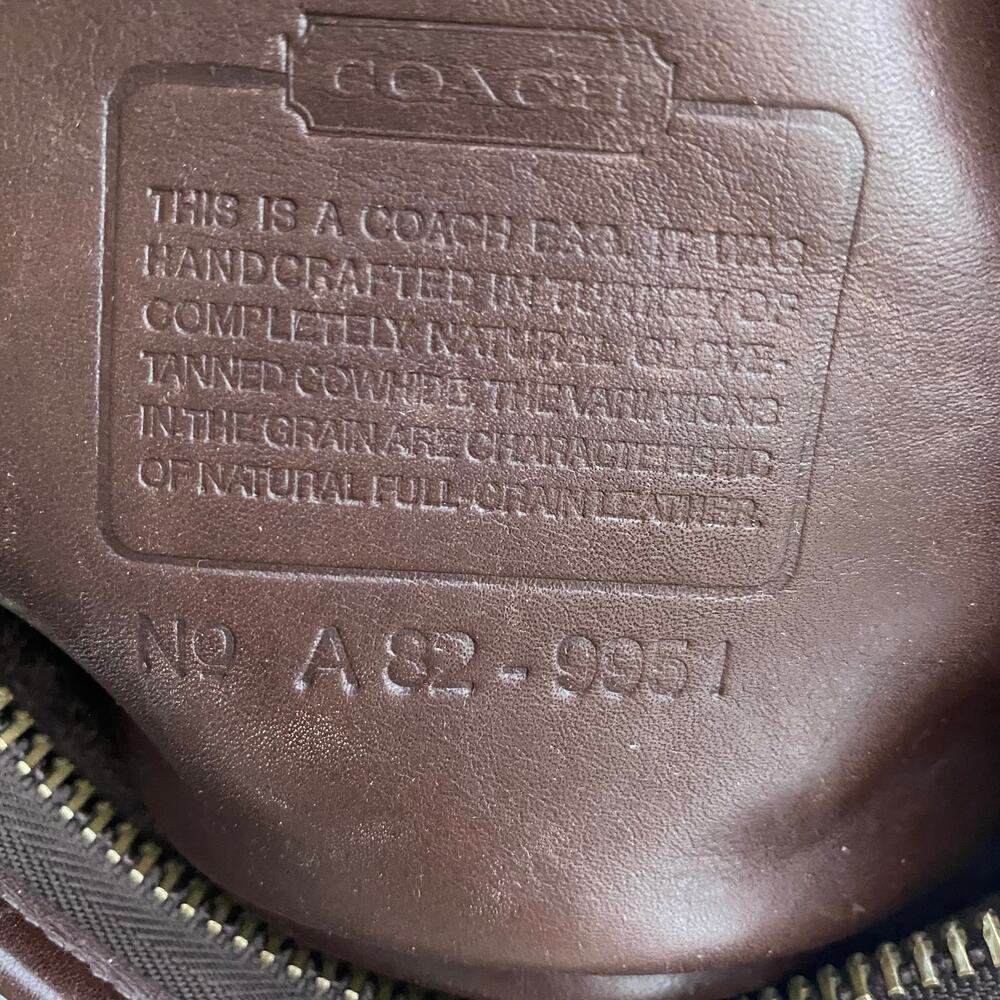 Coach Authentic Vintage Patricia Legacy Flap Leather Crossbody Dark Brown - Picture 14 of 14